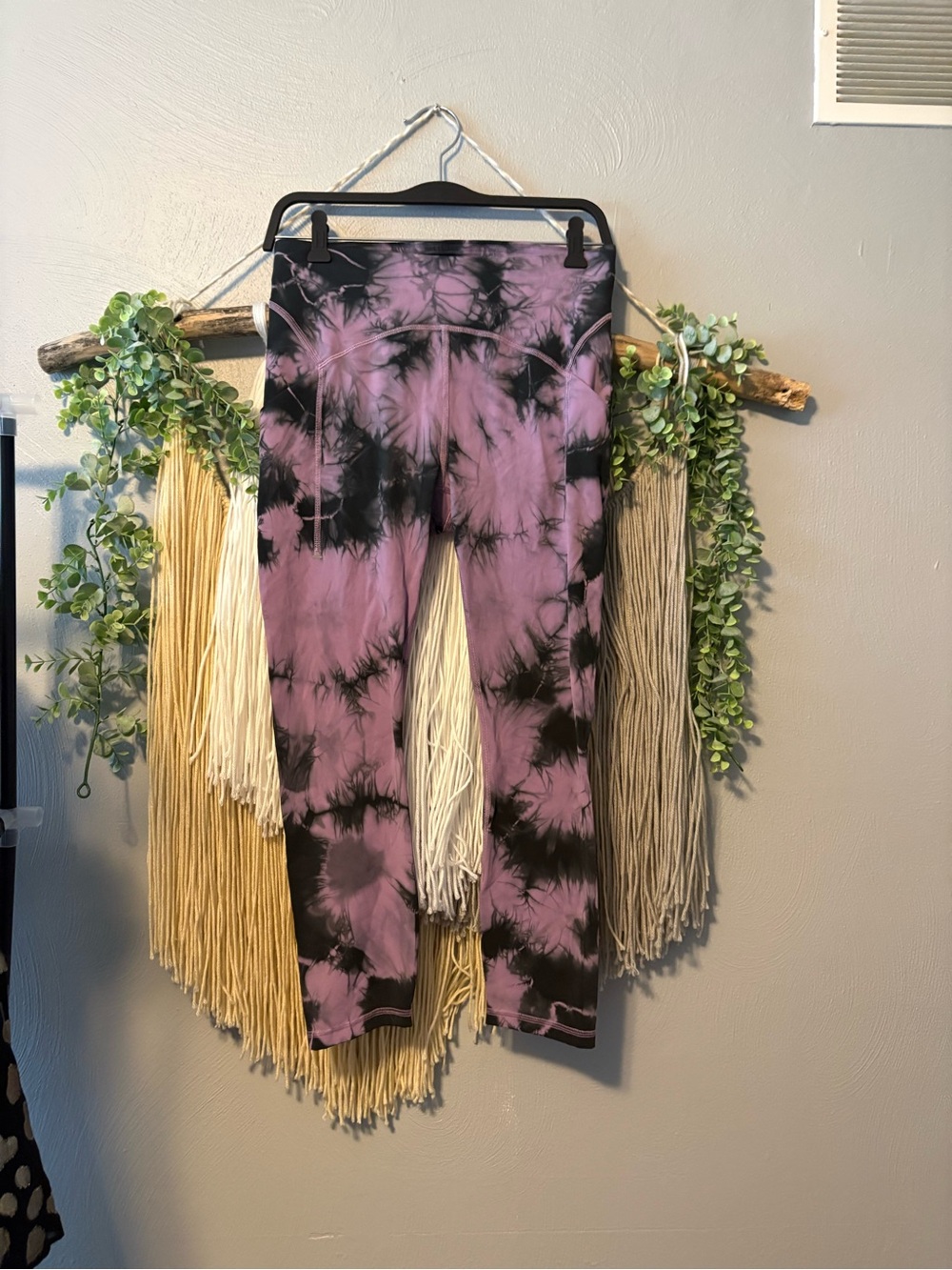 lululemon athletica Purple and Black Tie-Dye Leggings
